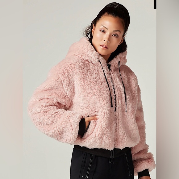 Luxe Faux Sherling Reversible Hoodie - Picture 2 of 5